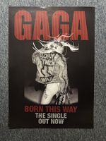 UNUSED 77x49cm BILLBOARD/RECORD STORE POSTER - LADY GAGA - BORN THIS WAY (2011)
