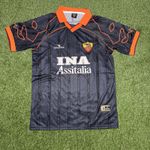 Diadora AS Roma 1999-2000 Away Football Shirt Black Medium Pre-Owned Kit