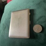 Vintage Art Deco style J BRAND CIGARETTE CASE Silver Plated