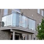 Glass Balustrade Panels 316 Steel Posts Balcony Railing 10mm Toughened Glazing