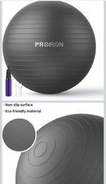 Yoga Ball Set, Includes 1x 65cm 1x25cm Balls. Colour Black.  Brand New In Box