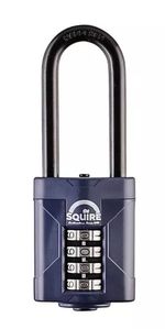 SQUIRE CP50/2.5 Hardened Steel Shackle Combination Padlock 50mm Width - NEW