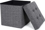 Seat Pouffe with Storage SPF27Z in Dark Grey