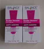 Balance Active Formula Snake Venom Eye Cream - TWO Brand New 15ml - None Cheaper
