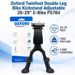 Oxford Twinfoot Double Leg Bike Kickstand Adjustable 26-29" E-Bike PS784