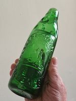 PICTORIAL 10OZ EMERALD GREEN CODD BOTTLE FROM SCARBOROUGH IN VERY GOOD CONDITION
