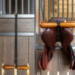 Wooden T-Shaped Saddle Rack Wall Mounted Horse Tack Rack Saddle T Hanger