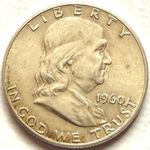 USA HALF DOLLAR 1960 SILVER 900 Benjamin Franklin