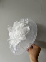 John Lewis White Fascinator Wedding Race Day Ascot
