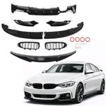 FOR BMW 4 SERIES F33 M PERFORMANCE BODY KIT SPOILER DIFFUSER GRILLE GLOSS BLACK