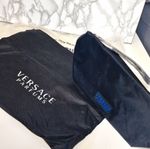 Bnwot.Versace Parfums Black Nylon Zip Travel Toiletry Wash Bag Pouch, & Dust Bag