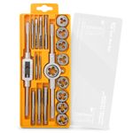 Metric Tap and Die Set 20pc M3-M12 Thread Repair Kit Cut Chase Tapping Hi-Spec