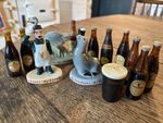 Guinness Carlton Ware  1950s Figures + bottles seal zoo keeper ostrich salt VGC