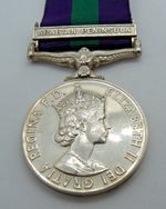 GSM Bar ARABIAN PENINSULA, 1969 PTE. PIR BAKSH. T.O.S. (Trucial Oman Scouts)