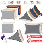 UK Extra Heavy Duty Shade Sail Shade Cloth Gray Sun Triangle Square Rectangle