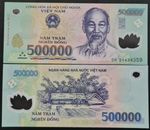 Vietnamese Dong 500K Polymer Banknote Vietnam 500000 VND Circulated  VF/EF