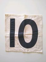 Vintage 1980s Era Sew-On Rugby Union Shirt Number 10 Embroided Patch