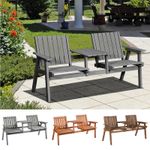 2-Seater Wooden Garden Bench Antique Loveseat for Yard, Lawn, Porch, Patio