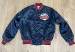 Vintage 80s Chalk Line Minnesota Twins Satin Bomber Jacket Medium Blue MLB USA