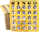 Large Print Bingo Cards with Sliding Windows - 25 Pack Gold Rush Style