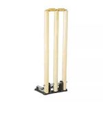 CRICKET HEAVY DUTY SPRING BACK STUMPS + BAILS