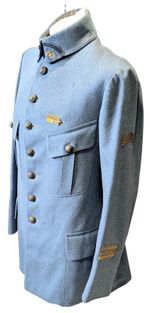 Rare Original WW1 M1913 French Horizon Blue Captains Tunic jacket 80th Infantry