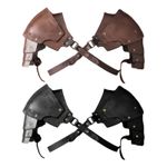 Medieval Leather Shoulder Armor Adjustable Pauldron Knight Steampunk Cosplay