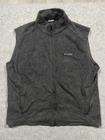 Columbia Men’s XL Full Zip Fleece Gilet Vest Black Charcoal Outdoor Hiking