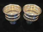 PAIR OF BEAUTIFUL RETICULATED VINTAGE STERLING SILVER BOBECHES - NON-THREADED