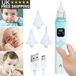 Baby Nasal Aspirator Electric Safe Hygienic Nose Cleaner Snot Sucker Newborns UK