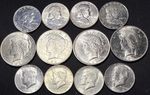Lot! 4 Peace Dollars & 4 Ben 1/2 Dollars & 4 90% Kennedy 1/2 Dollars🔥🔥
