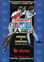 ARSENAL v LIVERPOOL 12th AUGUST 1989. (FREE POST IN UK)