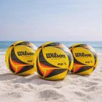 Wilson AVP OPTX Official Beach Volleyball Tour Match Game Ball-Black/Yellow UK.