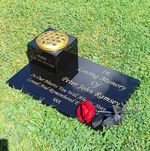 Memorial Plaque Grave Stone Granite Cemetery Headstone Flat Grave Plaque Vase