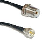 RFC240UF UHF Female Bulkhead to MINI UHF MALE RF Cable FAST-SHIP LOT