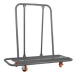 SwitZer Drywall Sheet Cart 2200lb Plasterboard Trolley Portable Panel Dolly Grey