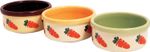 ROSEWOOD SMALL ANIMAL RABBIT GUINEA CERAMIC CARROT DESIGN FOOD WATER BOWL 06717