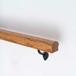 Handrail | Curved Oak With Black Leaf Brackets