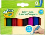 CRAYOLA MyFirst Jumbo Crayons - Assorted Colours Easy-Grip Colouring Crayons... 