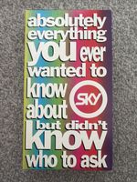 Sky Television Promotional VHS Tape 1990s Tested Excellent Condition Rare 