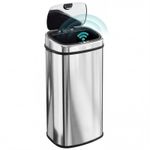 HOMCOM 68L Sensor Dustbin Stainless Steel Automatic Kitchen Waste Bin Silver