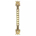 Set of 2 Antique Look Golden Brass Knotted Decorative Door Handle