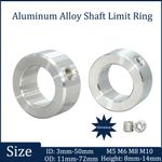 Aluminum Collar Inner M5 M6 M8 Dia 3mm-50mm OD11mm-72mm Screw Clamp Locking Ring