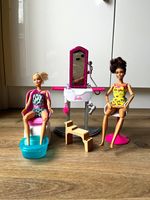 Barbie Salon/Spa Playset + 2 Dolls + Accessories