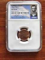 2025-D Lincoln Cent — NGC MS66 RD ("Abraham Lincoln / Flag Label")
