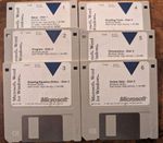 6x Vintage Microsoft Word 2.0 Windows 1992 3.5" Floppy Software Set Office