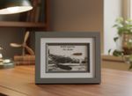 WWII Supermarine Spitfire .303 Browning Machine Gun Bullet in box frame
