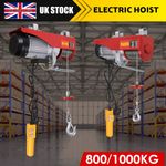 800/1000kg Portable Electric Winch Scaffold Hoist Crane Workshop Garage Lifting
