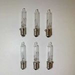 12V E5 LES Lilliput 6 Pack Clear Replacement Christmas Light Bulbs Screw in Base