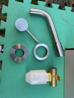 BRAND NEW LUSSO STONE LUXE WALL MOUNTED BASIN MIXER TAP brushed stainless steel 